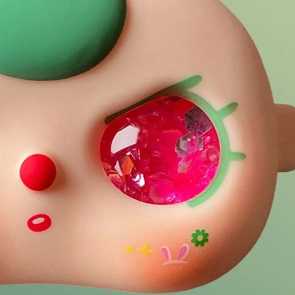 Baby Three 100% Green Hair Pink Glitter Eyes - BB3 - Picture 2 of 4